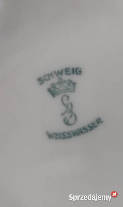 Piękna porcelana Weisswasser z lat 30 tych Pabianice