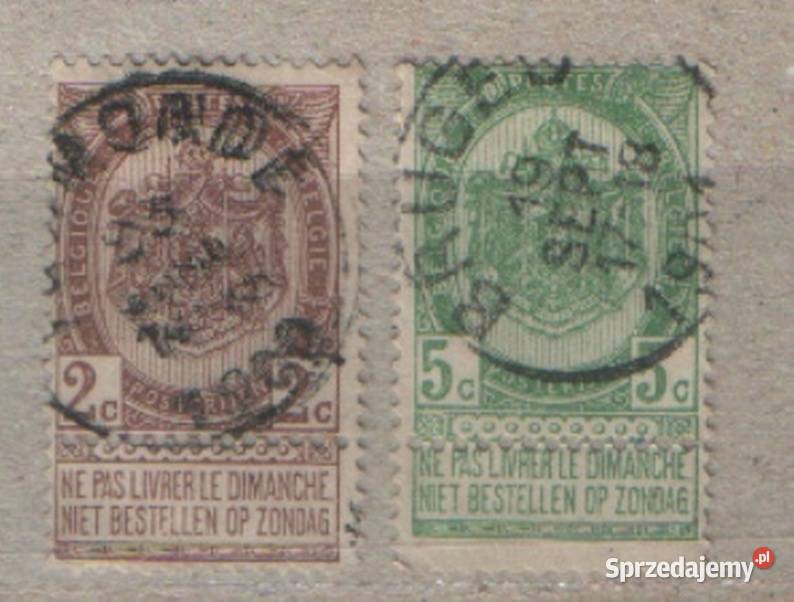 Zn Belgia Mi 79 80 kas 1907