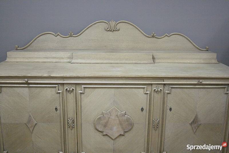 DĘBOWY BUFET SECESYJNY OCZYSZCZONY ANTYK Radzymin