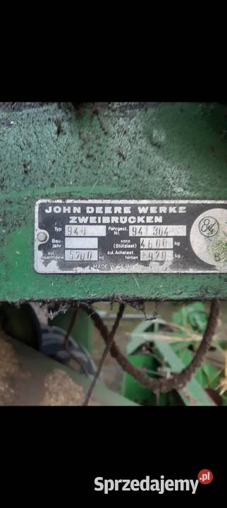 Sprzedam kombajn John Deere 940 Skrzynia biegów Manualna John Deere Tuchomie