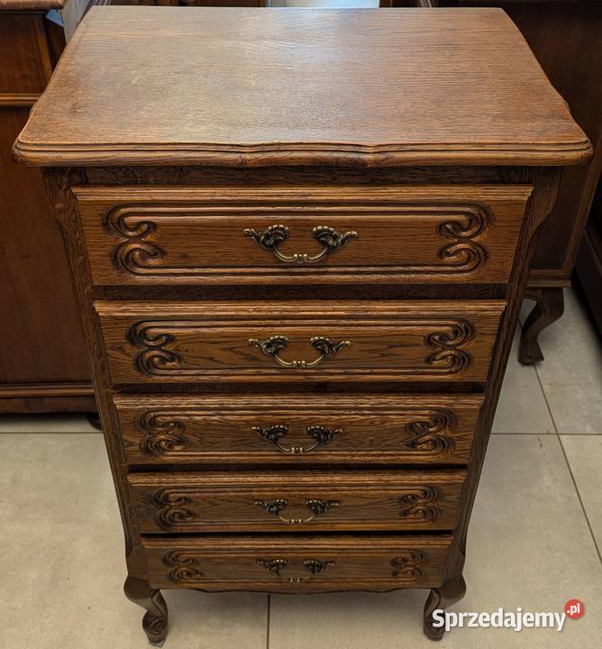 Dębowa szyfonierakomoda ludwikowskasklep Dąbrowa