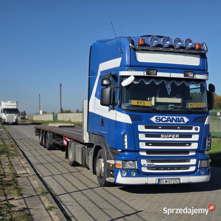 Platforma mega 2016 najazdy scania 2009 zestaw łódzkie Gałków Mały
