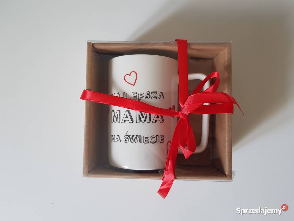 Nowy kubek w pudełku Najlepsza Mama 440 ml Dzień biały Akcesoria kuchenne Warszawa