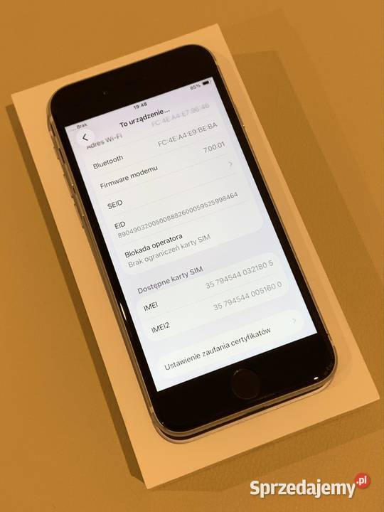 iPhone SE 2020 64GB 100 Kondycja Biały
