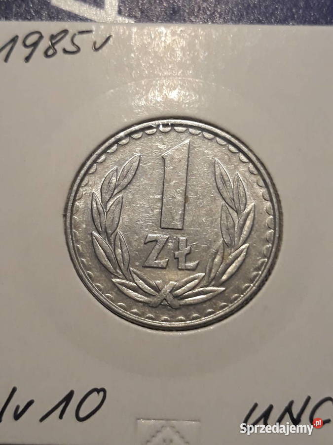 1 złoty 1985 r 10 około mennicze Konin