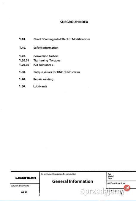 Liebherr R932 R922 R942 R902 R912 instrukcja Kielce