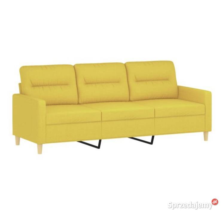 Sofa 3osobowa jasnożółta 180 tapicerowana Tychy