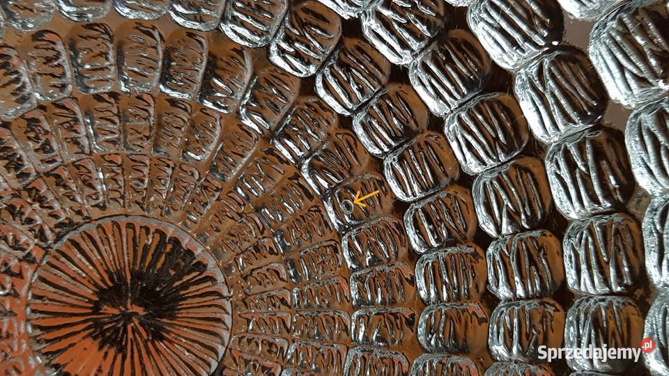 Patera Cora na 3 nóżkach Ząbkowice szkło PRL śląskie Dąbrowa Górnicza