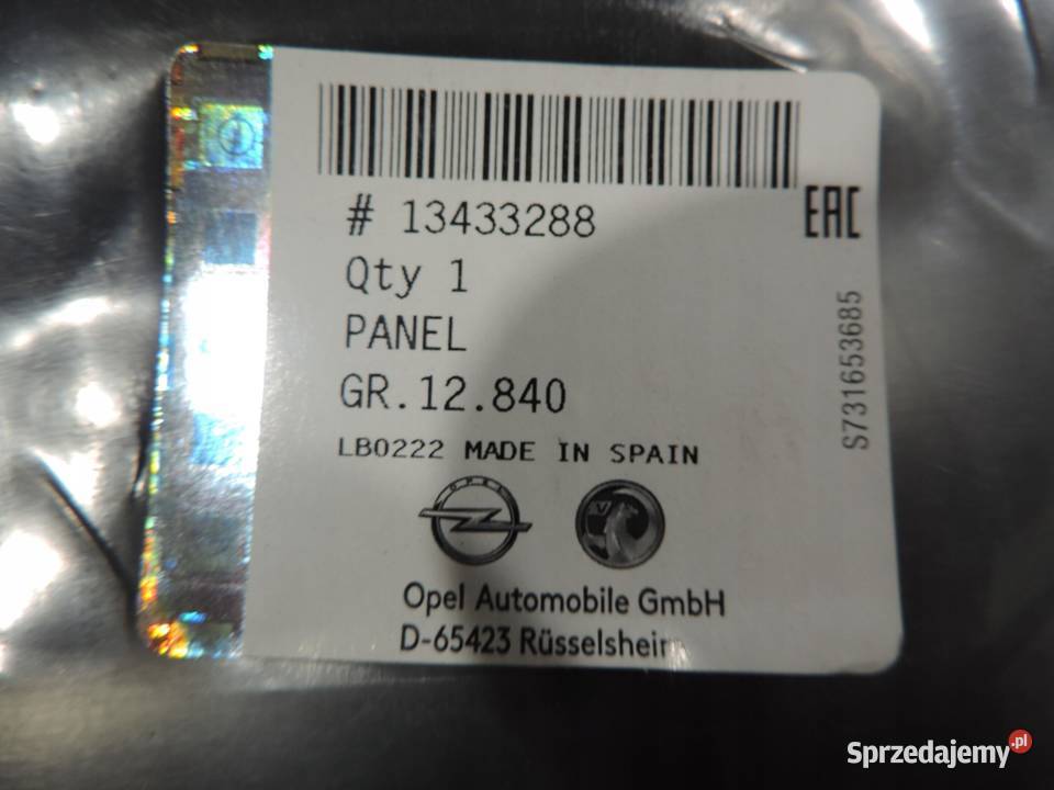 OPEL CORSA D 3D TAPICERKA OSŁONA KLAPY BAGAŻNIKA Podszybia