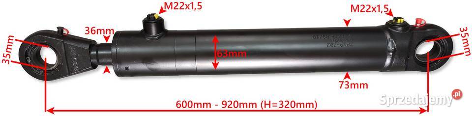 Siłownik Hydrauliczny 63x36 Skok 320 Mocowania Solec Kujawski
