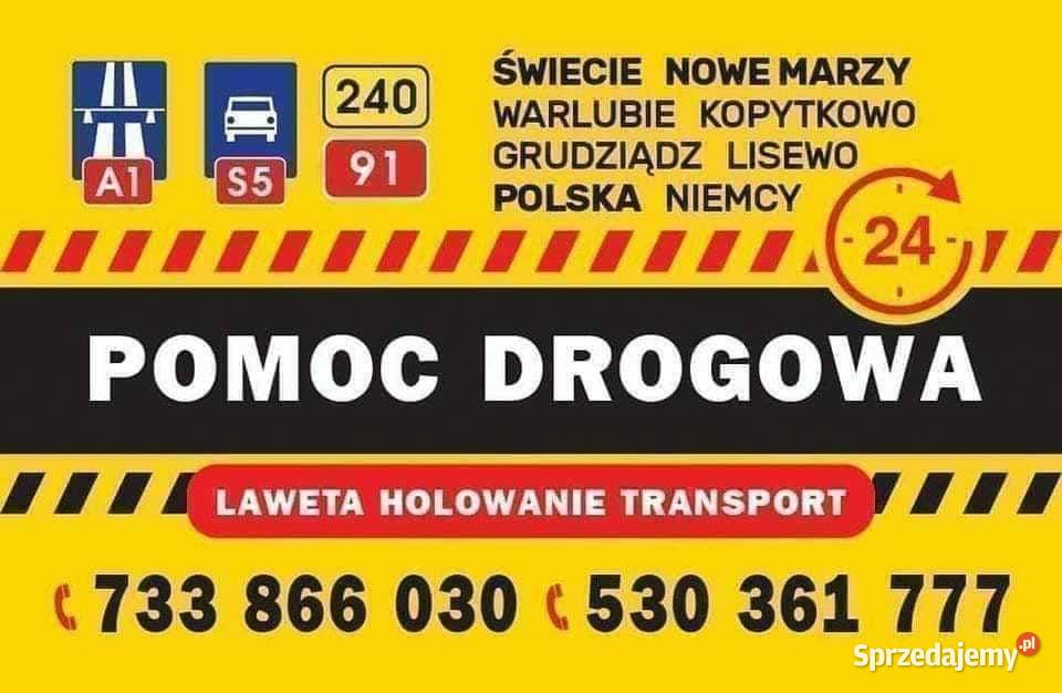 Pomoc Drogowa 24h Laweta S5 A1 MOP Gajewo usługi moto