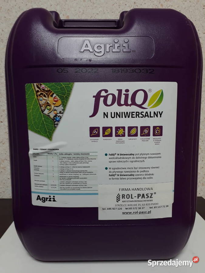 FoliQ N uniwersalny nawóz dolistny 20l Strzelce Wielkie