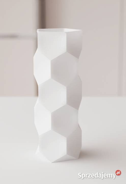 Geometryczny wazon na kwiaty nowoczesny nowy czarny