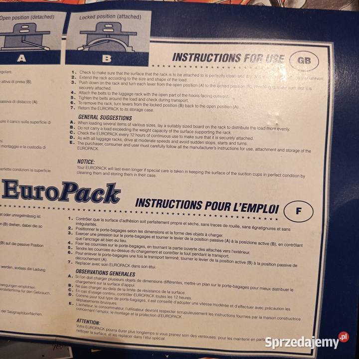 Bagażnik samochodowy dachowy na przyssawki Tychy