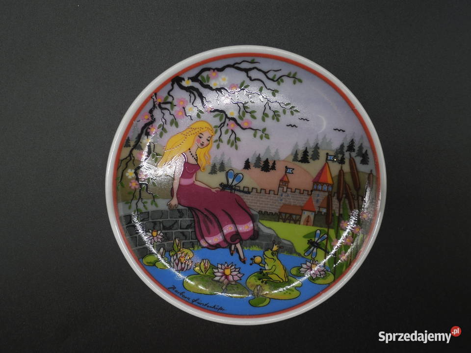 Piękny zabytkowy talerz miniaturowy Księżniczka Raszków sprzedam