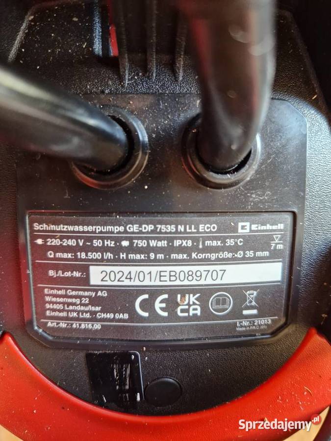 Pompa Zanurzeniowa EINHELL GEDP 7535 N LL ECO Pompy i hydrofory Głogowa sprzedam