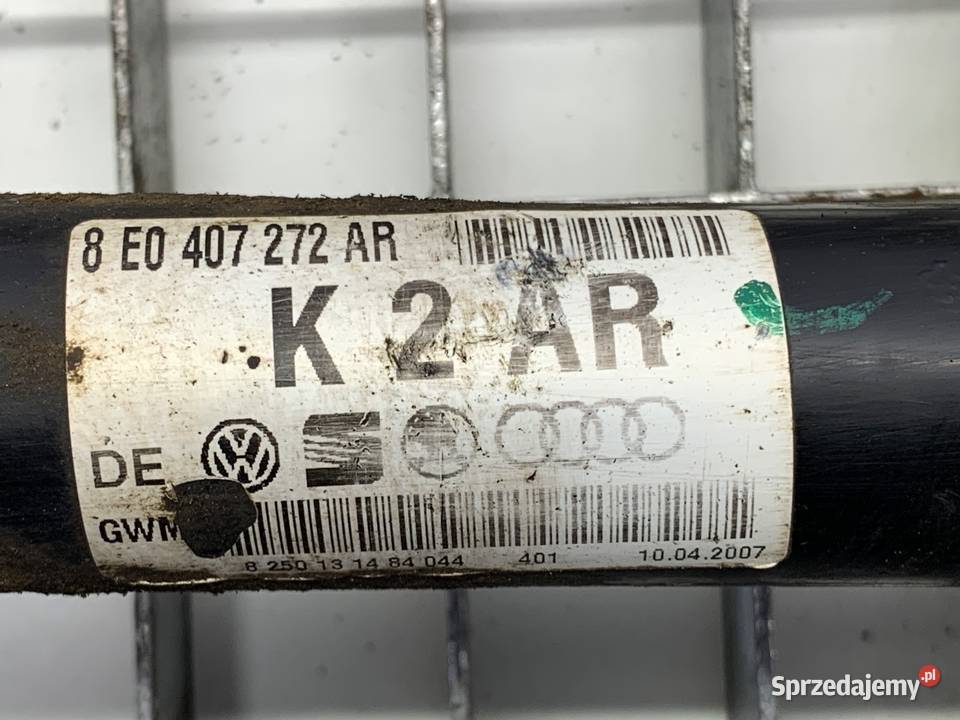 PÓŁOŚ PRAWY PRZÓD AUDI A4 B7 8E0407272AR 20 170 sprzedam