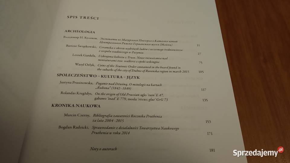 Pruthenia pismo poświęcone Prusom i ludom Gdańsk sprzedam