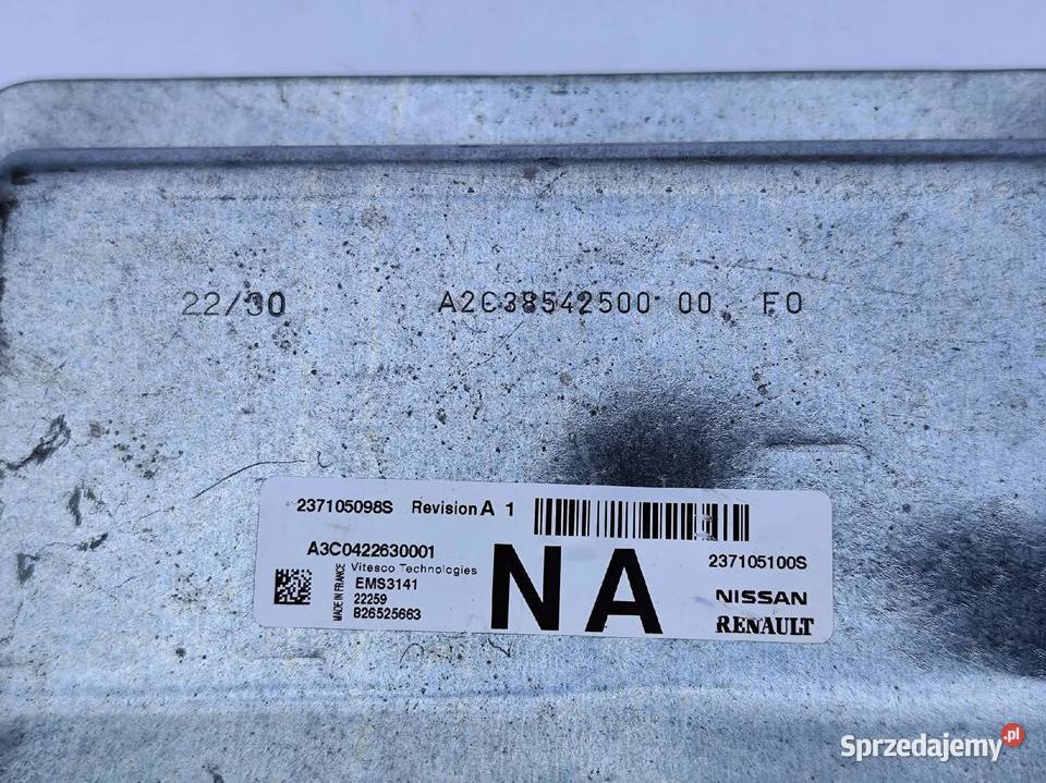DACIA DUSTER II STEROWNIK KOMPUTER SILNIKA Przemęt