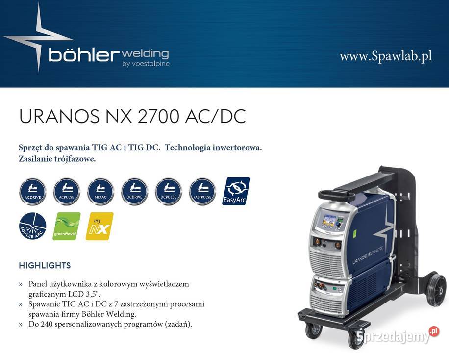 Bhler Selco Uranos NX 2700 AcDc Krotoszyn sprzedam