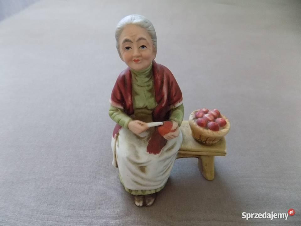 FIGURKA BABCI Porcelana i szkło