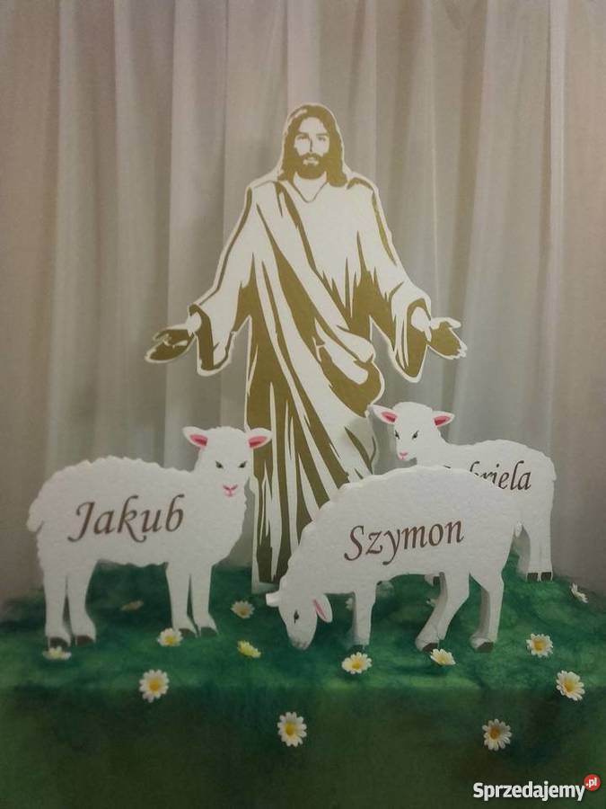 Owieczka z imieniem dziecka dekoracja Pierwsza wielkopolskie