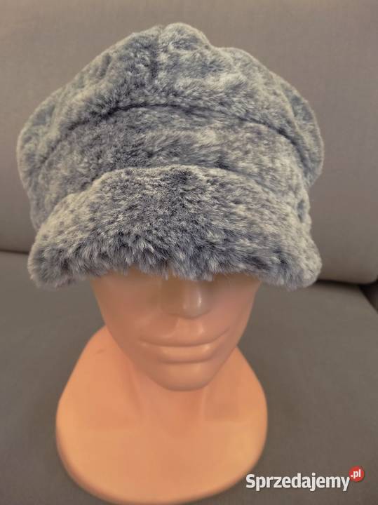 Czapka Futrzana Sztuczne Futro Sześciokątna Łomża