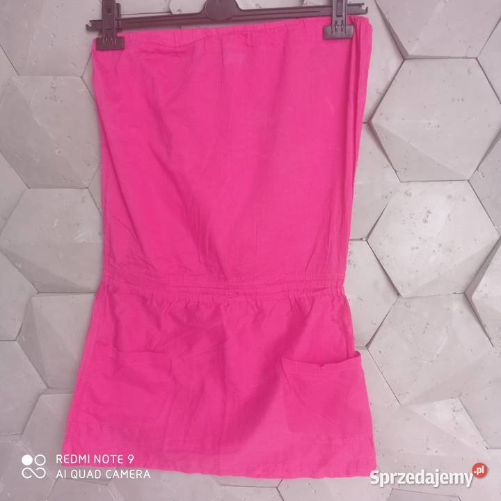 bawełniana sukienka różowa 38 M Bez wzoru Lubartów sprzedam
