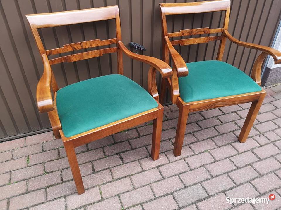 Stary Fotel Krzesło ARTDECO Orzech Gabinetowy Swarzędz