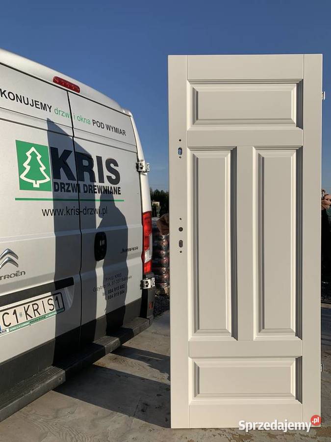 DRZWI ZEWNĘTRZNE DREWNIANE 75 dąb ANGIELSKIE Drzwi i okna Bobrowo