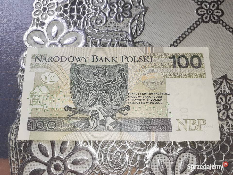 Banknot 100 ciekawy seryjny EN 4444123 śląskie Sosnowiec