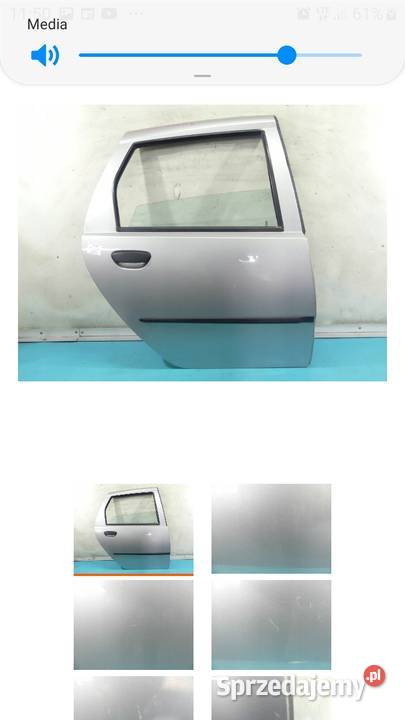Dzwi fiat punto 2 srebrne Myszków