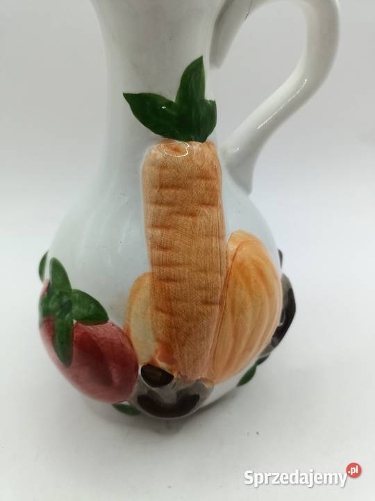 Dzbanek na olej ocet porcelana sielski styl lubelskie Zamość