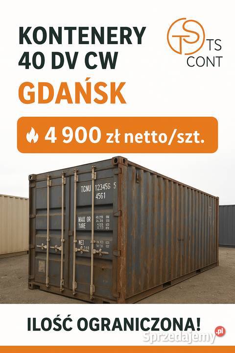 Kontener morski magazynowy  40 DV (12m) CW – TS-CONT