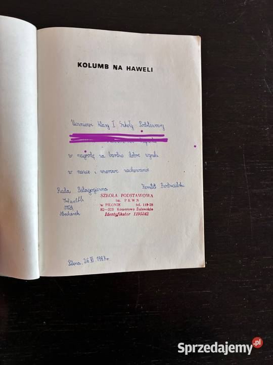 Peter Abraham Kolumb na Haweli Książki dla dzieci warmińsko-mazurskie Elbląg sprzedam