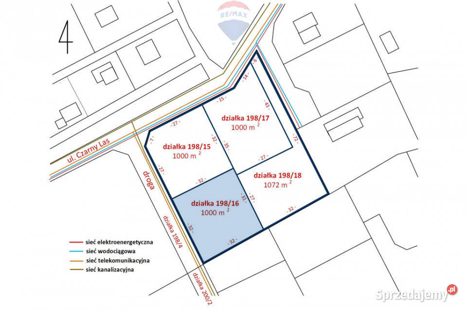 Działka 1000 m MPZP Kajetany gm Nadarzyn 32m