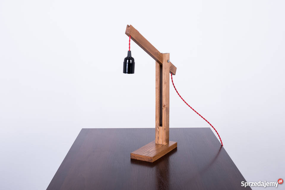 Lampa nocna stołowa drewniana Suchedniów