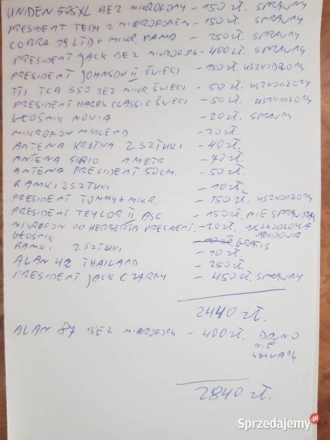Cb radio President Jackson Alan 87 antena SSB CB radia Lipce Reymontowskie