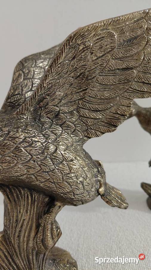 Para Posrebrzanych Figur kaczek Krzykawa