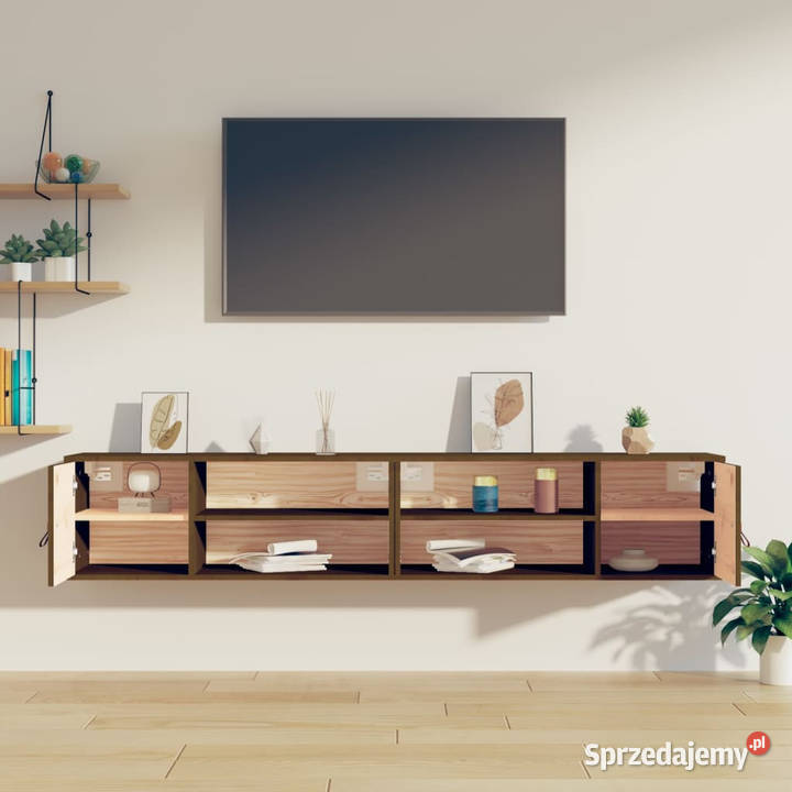Szafki ścienne 2 miodowy brąz 80x30x30 lita Warszawa