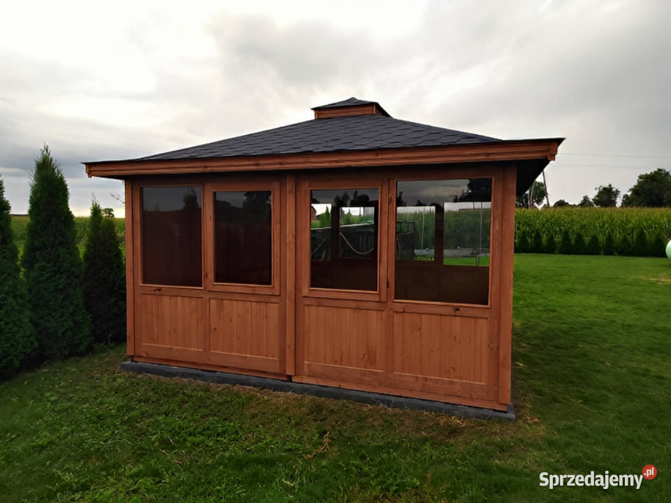 ALTANA 23 3x3 prosta SZKLANA ALTANKA OGRODOWA Altany i wiaty sprzedam