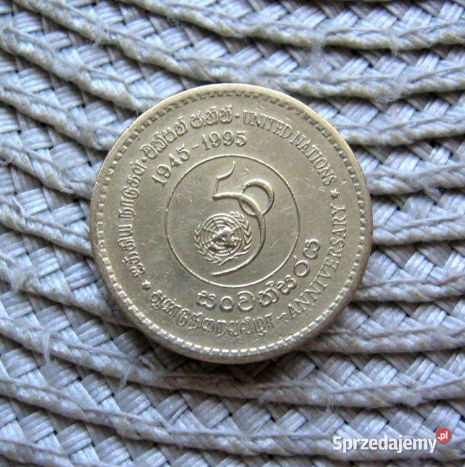 Sri Lanka 5 Rupi 1995r 50 Lecie Organizacji Kalisz sprzedam