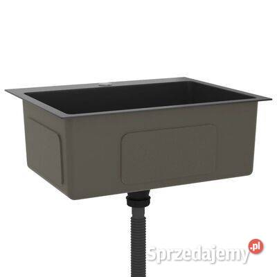 vidaXL Ręcznie robiony zlew kuchenny czarny stal mazowieckie Warszawa sprzedam