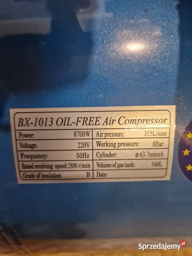 Kompresor bezolejowy 6 tłokowy mocny cichy 160L Głogowa