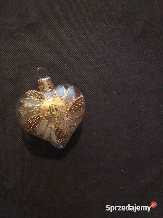 Bombka szklane serce Firmy dekor ręcznie Warszawa