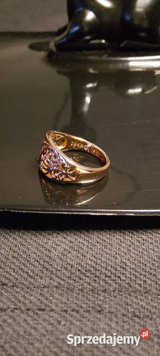 Pierścionek grawer 585RG rozmiar 8 Bielawa