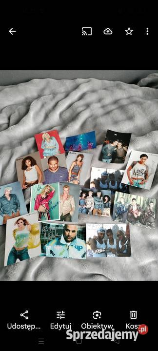 Grupy muzyczne zestaw kart autografy różne Choszczno