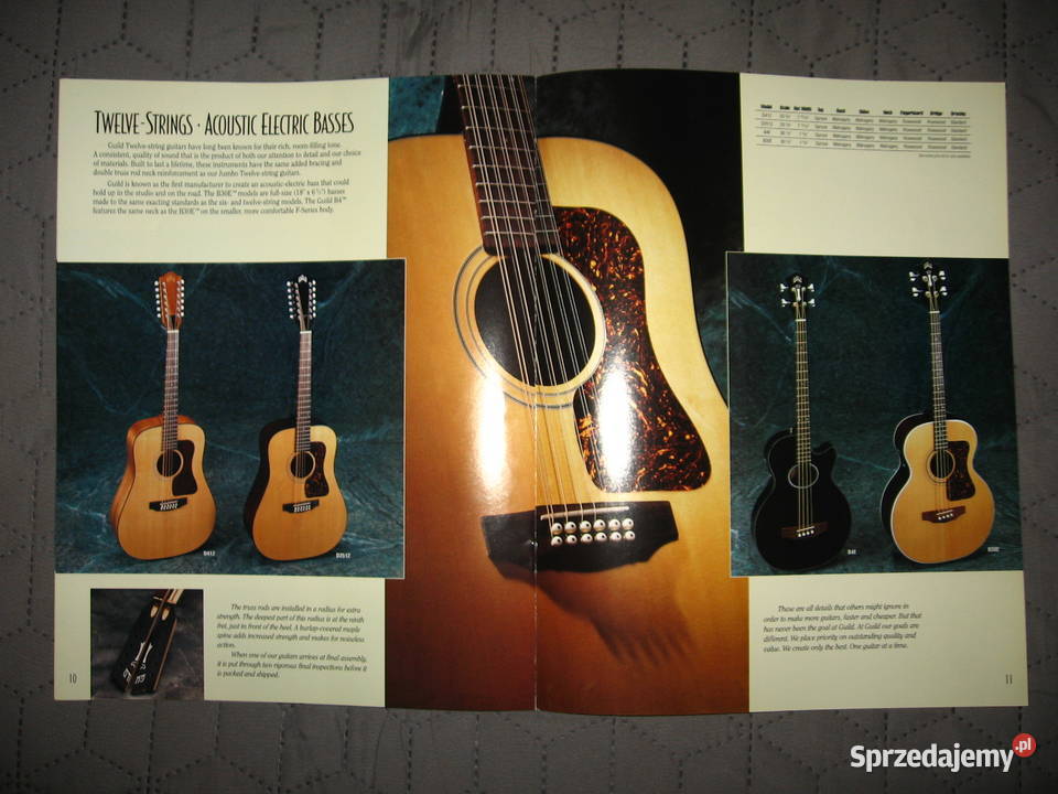 Guild Guitars 1996 catalog katalog gitar Kępice sprzedam
