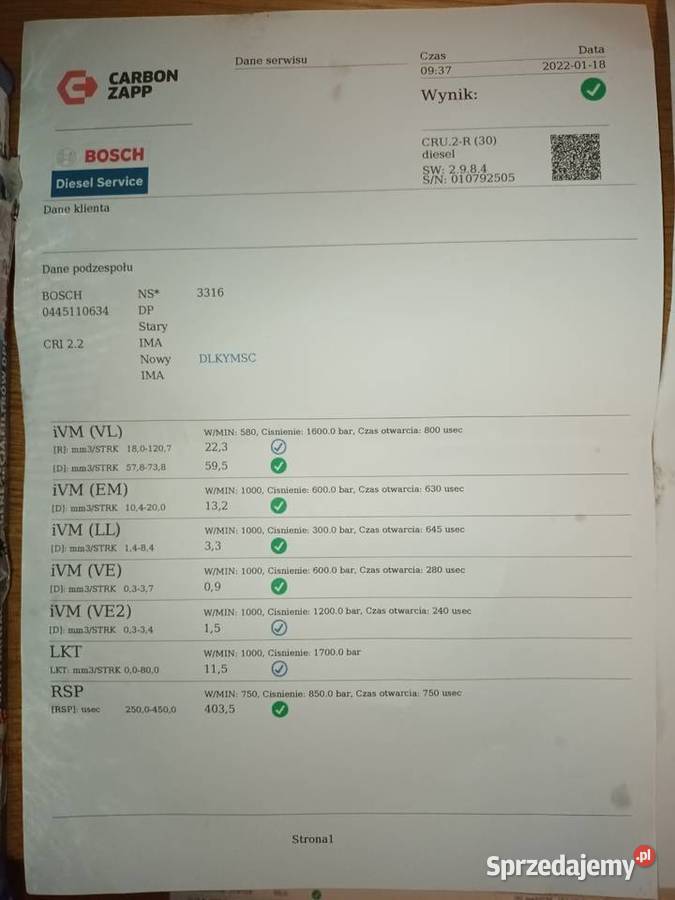 Wtryskiwacze master 3 silnik 23dci bosch podlaskie Białystok sprzedam