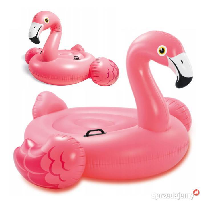 DUŻY DMUCHANY FLAMING do PŁYWANIA MATERAC Warszawa